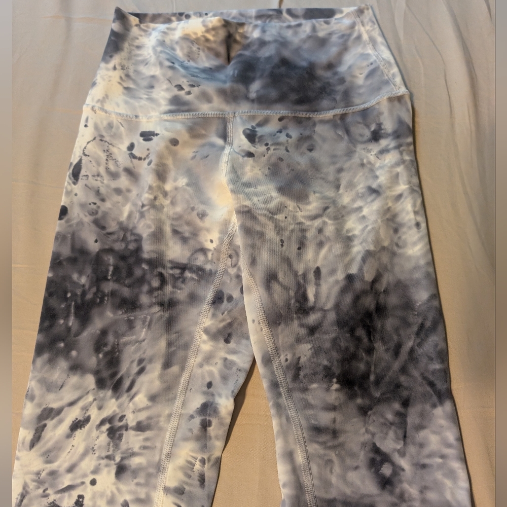 Lululemon Wunder Under High-Rise Tight 25" Luxtreme Size 2 Gray/White Tie Dye - Picture 5 of 9